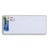 Row of Blue Rocking Chairs envelopes