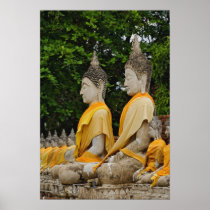 Row of Buddha statues, Wat Yai Chaya ngkol