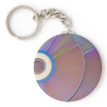 Row of CDs overlapping Keychain