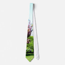 Row of Flowering Trees Neck Ties