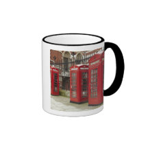 Row of phone boxes at the back of the Royal Mug