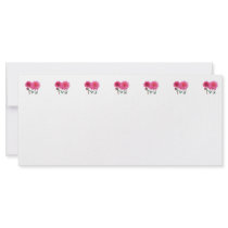 Row of Pink Dahlias Rack Card Design