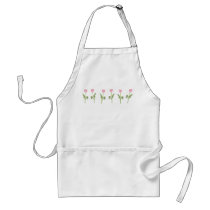 Row of Pink Tulips aprons