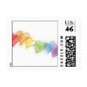 Row of Rainbow Hearts Postage Stamps by oph3lia Row of Rainbow Hearts Postage Stamps