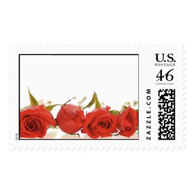 Row of Roses (2) (Customize) Postage Stamps