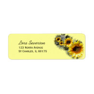 Row of Sunflowers Return Address Label