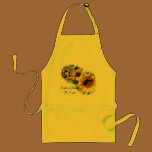 Row of Sunflowers Wedding Apron aprons