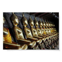 Row of Thai Buddha images Poster