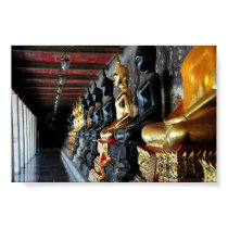 Row of Thai Buddha images Poster