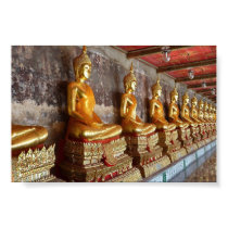 Row of Thai Buddha images Poster