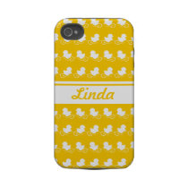 row of white ducks yellow iPhone 4 Case-Mate