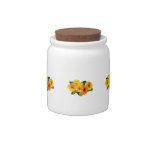 Row of Yellow Primroses Candy Dish