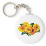 Row Yellow Primroses Key Chains