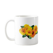 Row Yellow Primroses mugs by SusanSavad Row Yellow Primroses mugs