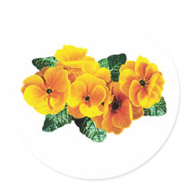 Row Yellow Primroses stickers