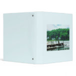 Rowboat Tied To Dock Mystic CT 3 Ring Binder