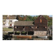 Rowboats by Mill Personalized Photo Card
