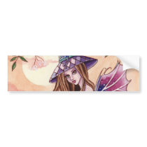 Rowenia - Witch and Dragon Bumper Sticker bumper stickers by nikkiburnette Rowenia - Witch and Dragon Bumper Sticker bumper stickers