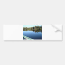 Rowing Boat On Still Lake Bumper Stickers