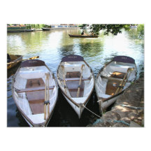 Rowing boats at Stratford upon Avon, UK Photographic Print