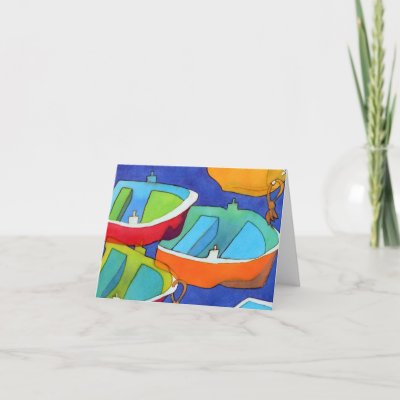 rowing boat. Rowing Boats Notecard by