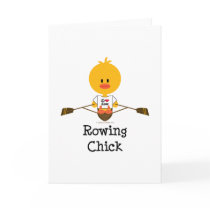 Rowing Chick Greeting Card
