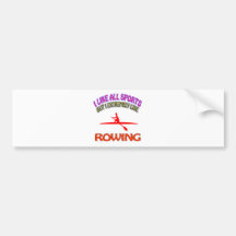 Rowing designs bumper sticker