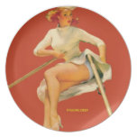 Rowing Plate - Pinup. "Digging Deep"