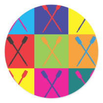 Rowing Pop Art Stickers