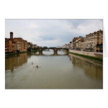 Rowing the Arno Greeting Card