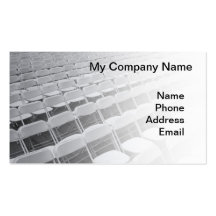 Rows of Chairs - Outdoor Event Business Card Template