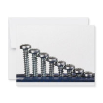 Rows of screws custom invites