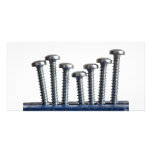 Rows of screws photo cards