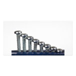 Rows of screws photo cards