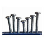 Rows of screws postcards