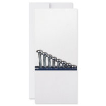 Rows of screws customized rack card
