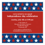 Rows of Stars Independence Day invitation