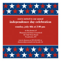 Rows of Stars Independence Day invitation