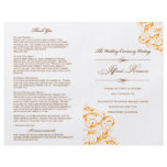 Roxanne's Wedding Program flyers