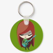 Roxie Rockstar keychains by ButtermilkBiscuits Roxie Rockstar keychains