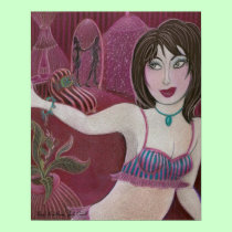 'Roxy's Red Room' art poster by Jude Cowell posters
