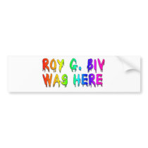 Roy G. Biv Graffiti bumper stickers