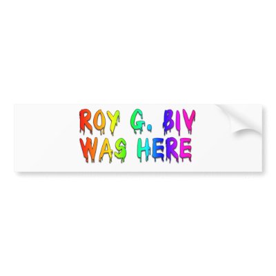 Roy G. Biv Graffiti Bumper Stickers by cenlyt