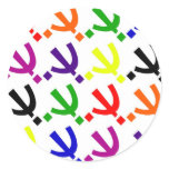 Roy G. Biv Logo Round Stickers