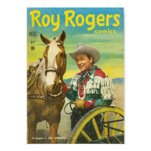 Roy Rogers Comics Invitation CARD Cowboy Western