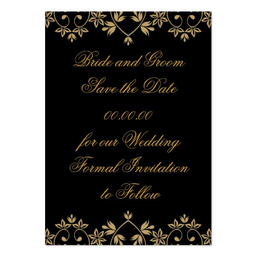 Royal Affordable  Save The Date Photo Cards Business Card (back side)