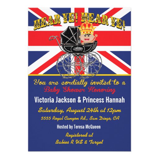 Royal African American Baby Shower Invitation