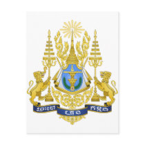 Royal Arms of Cambodia postcards by flaguniverse Royal Arms of Cambodia postcards