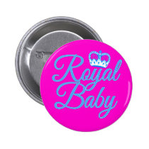 Royal Baby in Blue with Crown buttons