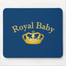 Royal Baby with Golden Crown Mousepads
